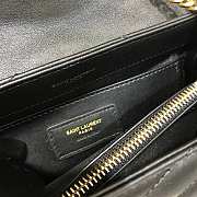 YSL Small 25 Loulou Bag Black in Gold Hardware - 2