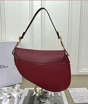 Dior Saddle Bag 26 Original Leather Rose Red M0446 - 6