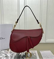 Dior Saddle Bag 26 Original Leather Rose Red M0446 - 5