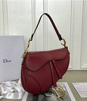 Dior Saddle Bag 26 Original Leather Rose Red M0446 - 3
