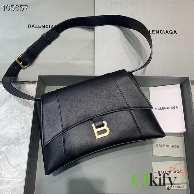 Balenciaga Hourglass 29 Shoulder Bag Black Gold Buckle - 1
