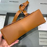 Balenciaga Hourglass 29 Shoulder Bag Brown Silver Buckle - 4