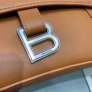 Balenciaga Hourglass 29 Shoulder Bag Brown Silver Buckle - 3