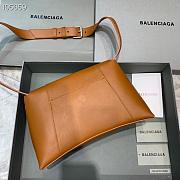Balenciaga Hourglass 29 Shoulder Bag Brown Silver Buckle - 2