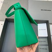 Balenciaga Hourglass 29 Shoulder Bag Green Silver Buckle - 6