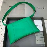 Balenciaga Hourglass 29 Shoulder Bag Green Silver Buckle - 5