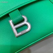 Balenciaga Hourglass 29 Shoulder Bag Green Silver Buckle - 3