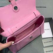 Balenciaga Hourglass 29 Shoulder Bag Pink Silver Buckle - 4