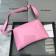 Balenciaga Hourglass 29 Shoulder Bag Pink Silver Buckle - 3