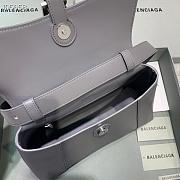 Balenciaga Hourglass 29 Shoulder Bag Gray Silver Buckle - 5