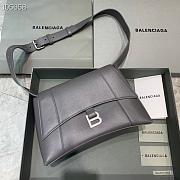 Balenciaga Hourglass 29 Shoulder Bag Gray Silver Buckle - 1