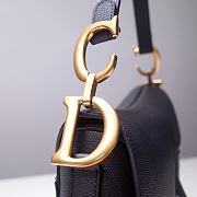 Dior Saddle 25.5 Grain Leather Black 6816 - 3