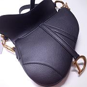 Dior Saddle 25.5 Grain Leather Black 6816 - 4