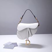 Dior Saddle 21 Grain Leather White 6816 - 1