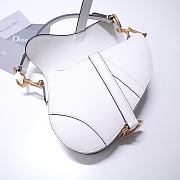Dior Saddle 21 Grain Leather White 6816 - 2