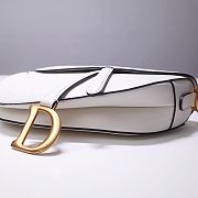 Dior Saddle 25.5 Grain Leather White 6816 - 2
