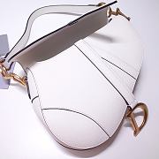 Dior Saddle 25.5 Grain Leather White 6816 - 6