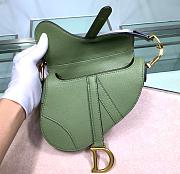 Dior Saddle 19.5 Grain Leather Green 6816 - 6