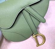 Dior Saddle 19.5 Grain Leather Green 6816 - 2