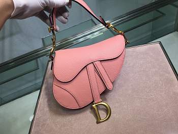 Dior Saddle 19.5 Grain Leather Pink M0447