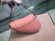 Dior Saddle 19.5 Grain Leather Pink M0447 - 5