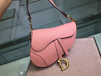 Dior Saddle 25.5 Grain Leather Pink M0447