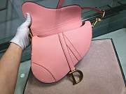 Dior Saddle 25.5 Grain Leather Pink M0447 - 4