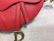 Dior Saddle 19.5 Grain Leather Red M0447 - 2