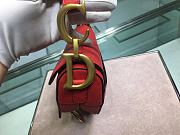 Dior Saddle 25.5 Grain Leather Red M0447 - 5