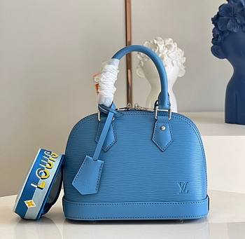 Louis Vuitton Alma BB Epi Leather 23.5 Blue M57341