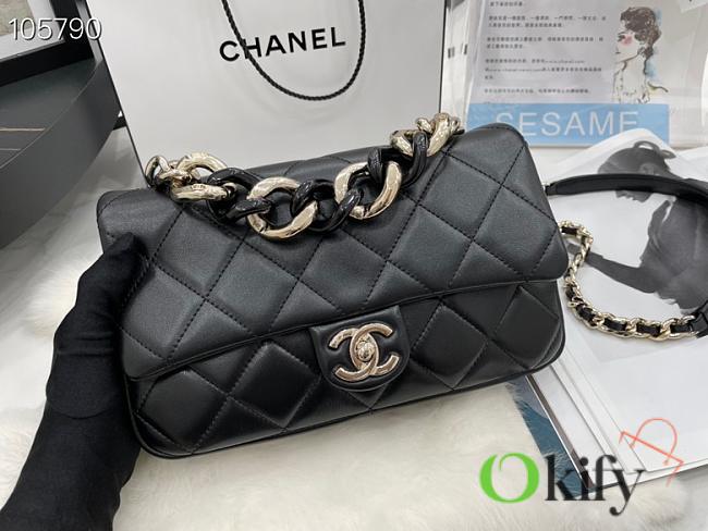 Chanel Cruise 24 Gold-Tone Metal Blue Teal Black - 1