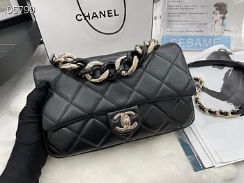 Chanel Cruise 24 Gold-Tone Metal Blue Teal Black