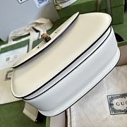 Gucci Jumbo GG bag 21 Bamboo Top Handle White  - 3