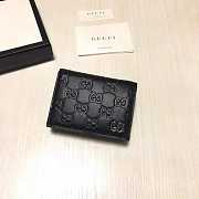 Gucci GG Leather Wallet BagsAll Black 2574 - 1