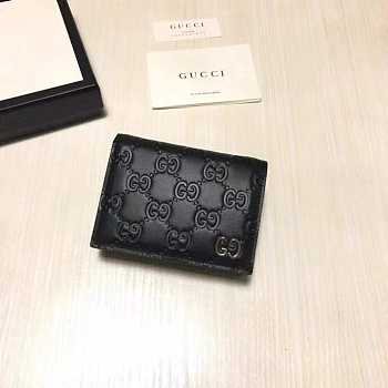 Gucci GG Leather Wallet BagsAll Black 2574
