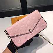 LV Pochette Felicie Pink Monogram Empreinte Leather M80482 - 1