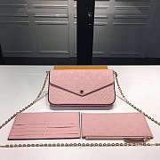 LV Pochette Felicie Pink Monogram Empreinte Leather M80482 - 2