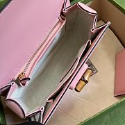 Gucci Jumbo GG bag 21 Bamboo Top Handle Pink - 5