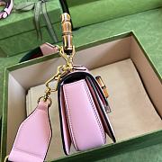 Gucci Mini Jumbo GG bag 17 Bamboo Top Handle Pink - 4