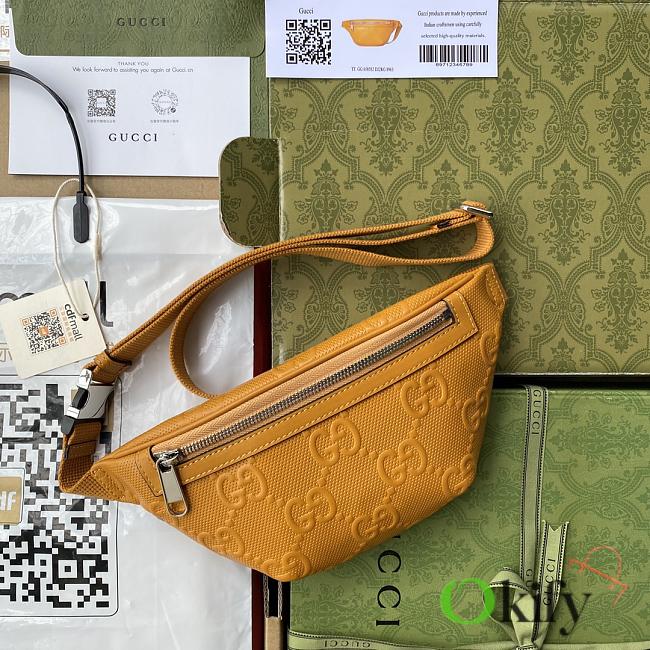 Gucci Waist Bag 23 Yellow Empreinte Leather 658582 - 1