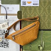 Gucci Waist Bag 23 Yellow Empreinte Leather 658582 - 1