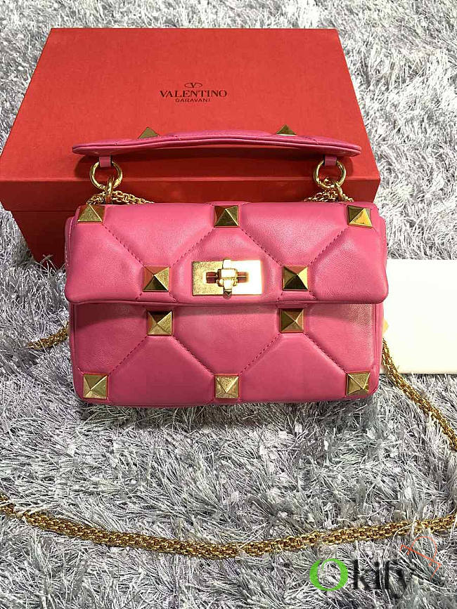 Valentino Garavani Roman Stud 25 Flamingo Pink 2060S - 1