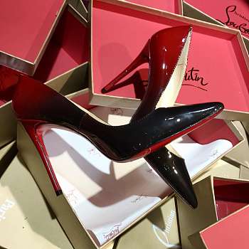 Christain Louboutin So Kate Heels Black And Red 8542
