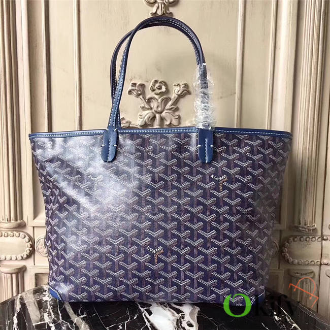 Goyard Shopping 30 Zipper Dark Navy Blue Bag 8547 - 1