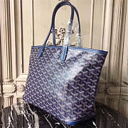Goyard Shopping 30 Zipper Dark Navy Blue Bag 8547 - 5