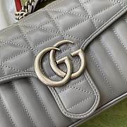 Gucci GG Marmont 26 Gray Lambskin 8577 - 6