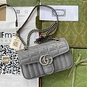 Gucci GG Marmont 20 Gray Lambskin 8580 - 1
