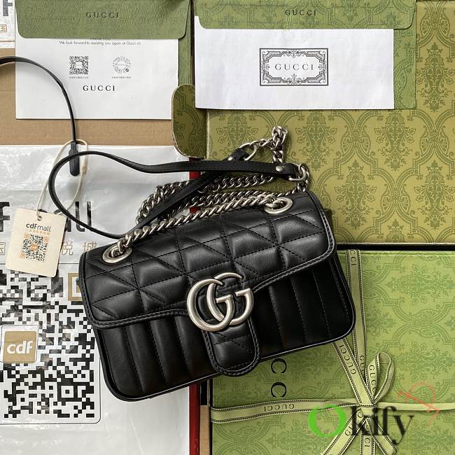 Gucci GG Marmont 20 Black Lambskin 8582 - 1