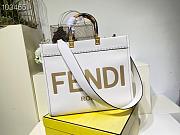 Fendi sunshine tote 36 white leather 887 - 1