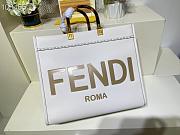 Fendi sunshine tote 36 white leather 887 - 2